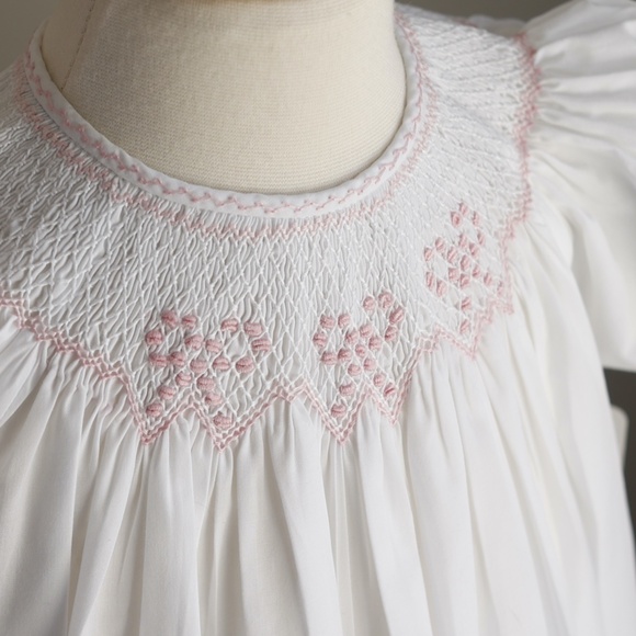 Feltman Brothers White Bishop Dress Smocked Embroidery 24 Months/2T RARE NWT - Picture 5 of 6